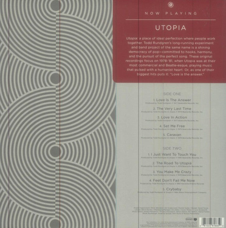 Utopia Now Playing LP Album vinyl record limited sea blue remastered reissue