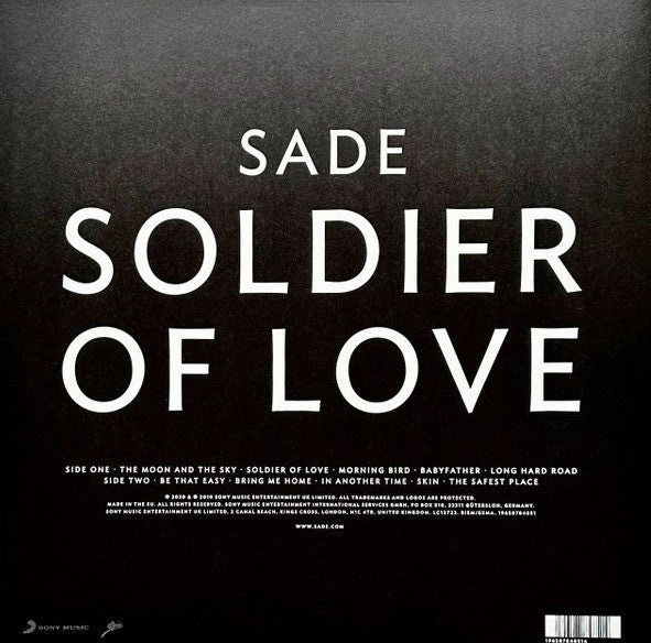 Sade Soldier Of Love LP Album Vinyl Record Black 180gram reissue 2015 on BMG