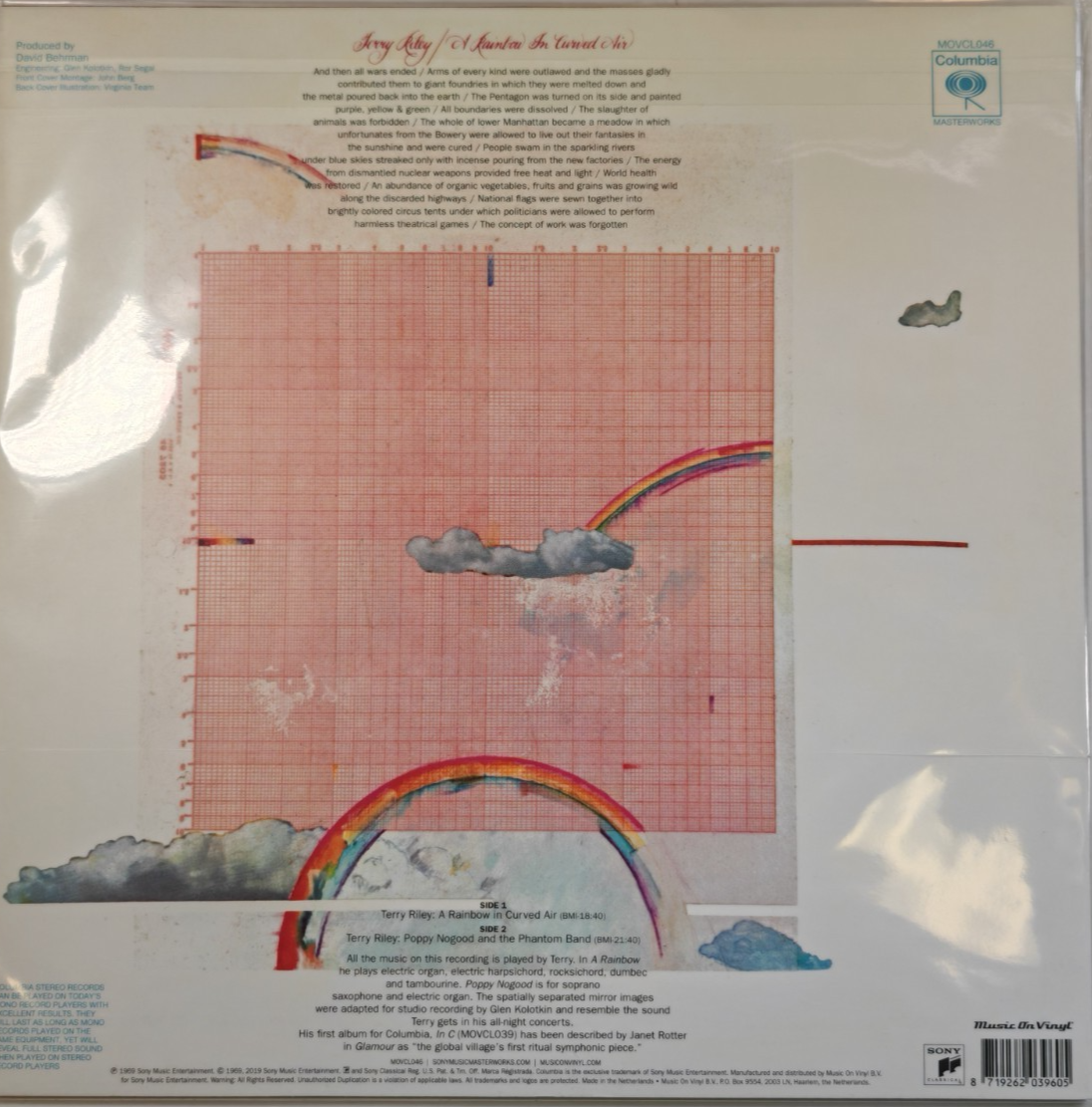 Terry Riley A Rainbow In Curved Air  LP Vinyl Record limited yellow Numbered
