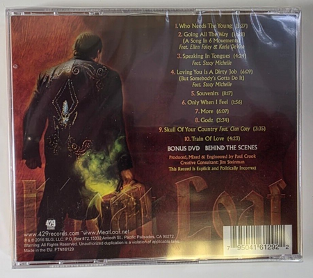 Meat Loaf – Braver Than We Are CD + DVD Album 2016 Deluxe Edition
