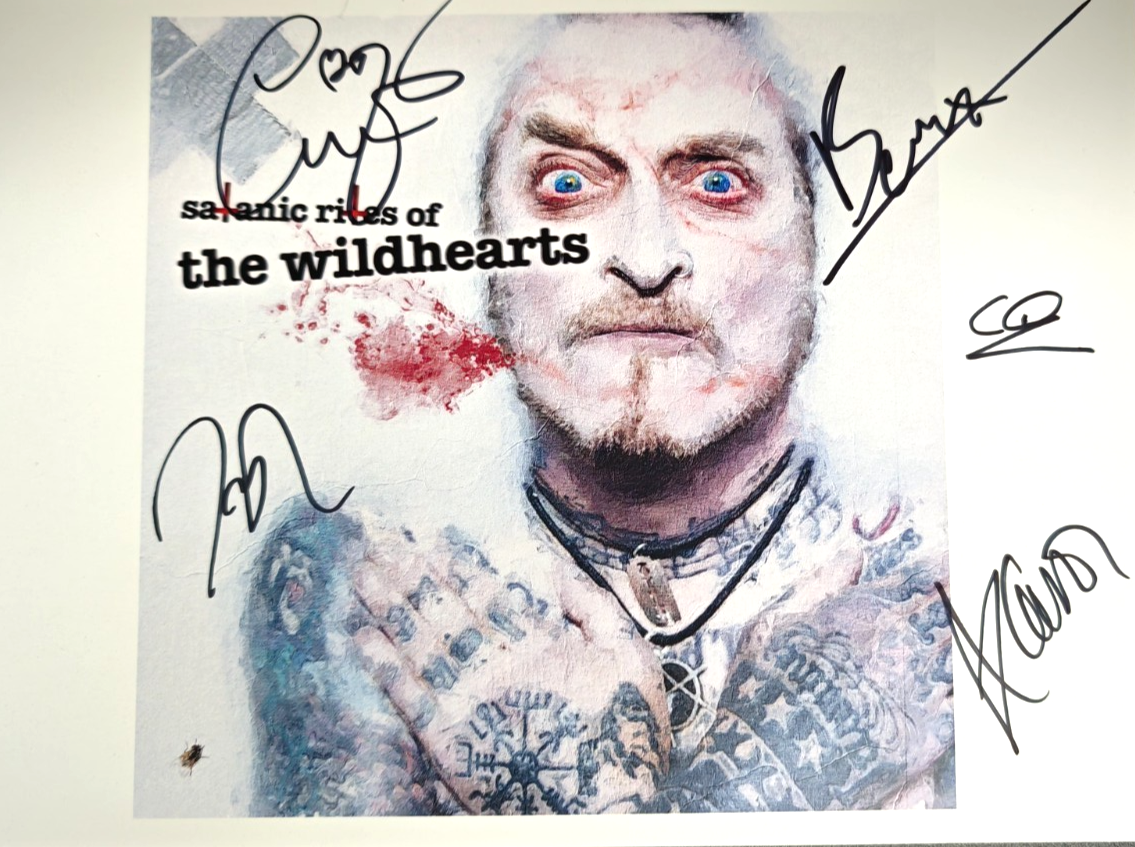 The Wildhearts Hand Signed presentation A4 on glossy print by Band Members