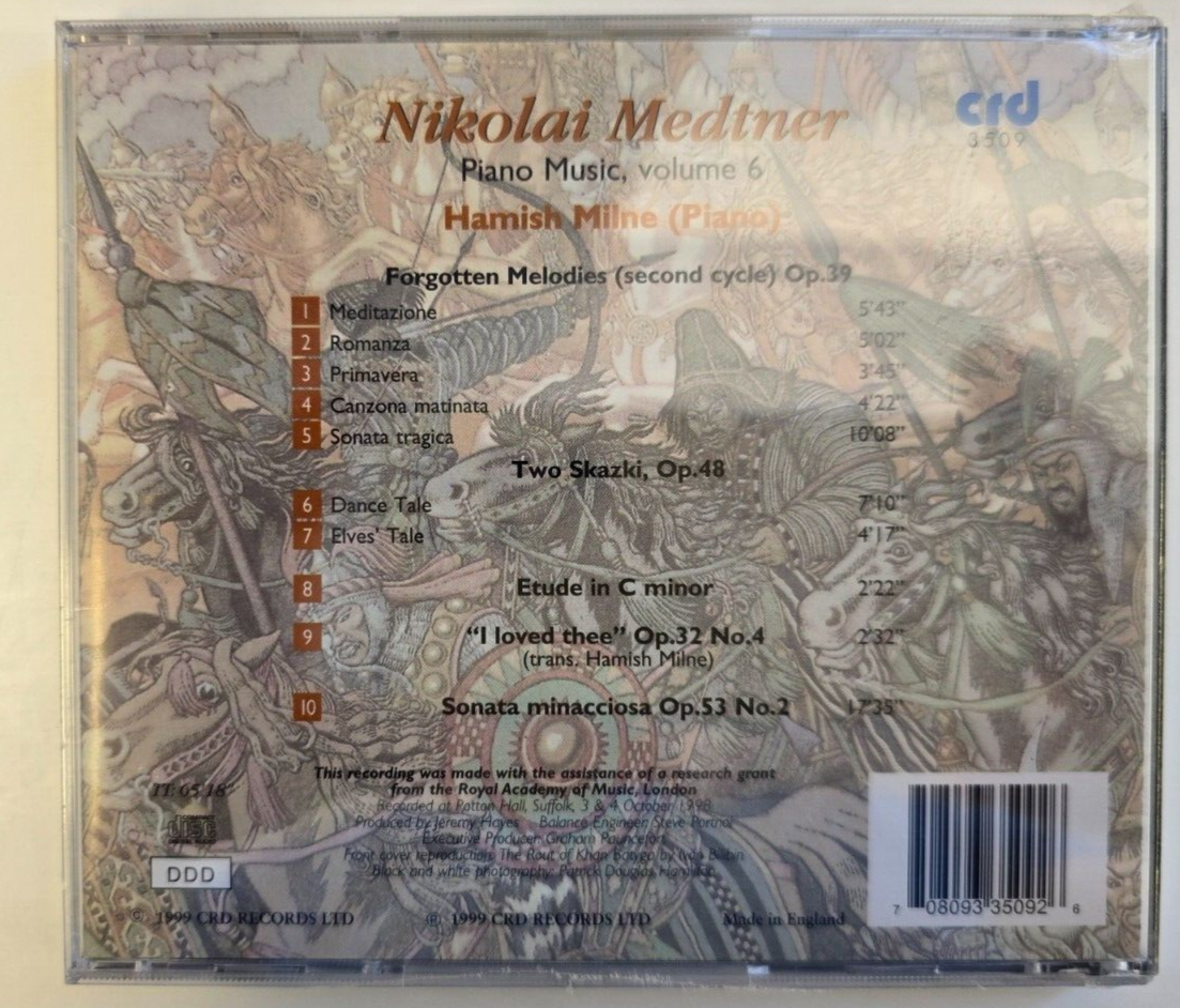 Nikolai Medtner, Hamish Milne – Forgotten Melodies Op.39, CD Album 1999
