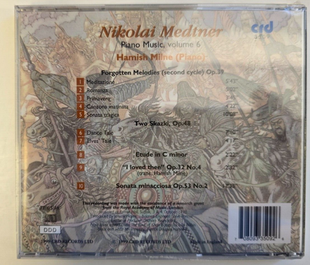 Nikolai Medtner, Hamish Milne – Forgotten Melodies Op.39, CD Album 1999