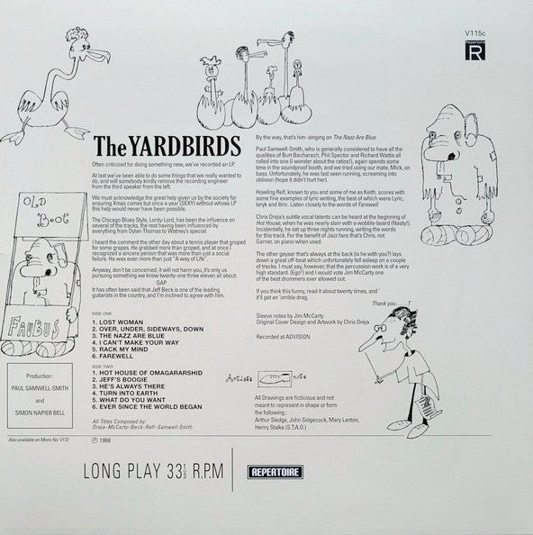 The Yardbirds The Yardbirds LP Album vinyl record Red Half Speed Remastered 2023