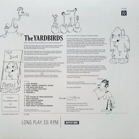 The Yardbirds The Yardbirds LP Album vinyl record Red Half Speed Remastered 2023