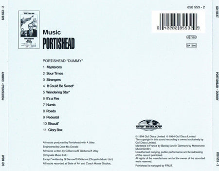 Portishead – Dummy CD Album remastered reissue on GoBeat