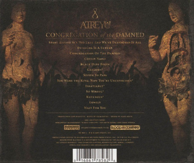 Atreyu Congregation Of The Damned CD Album 2009 on	Roadrunner Records