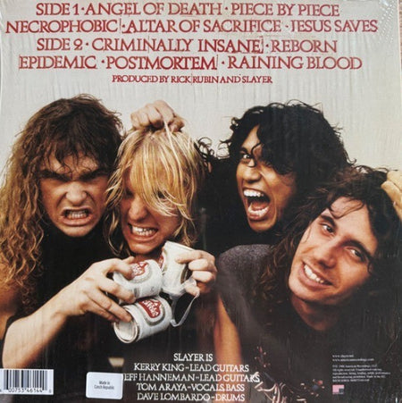 SlayerReign In Blood LP Album vinyl record remastered 2024 reissue on Amercian