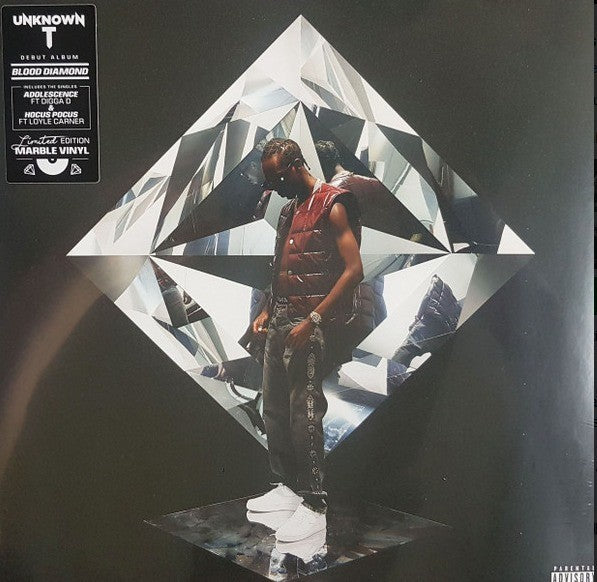 Unknown T – Blood Diamond LP Vinyl record on marbled vinyl hip hop Drill 20254