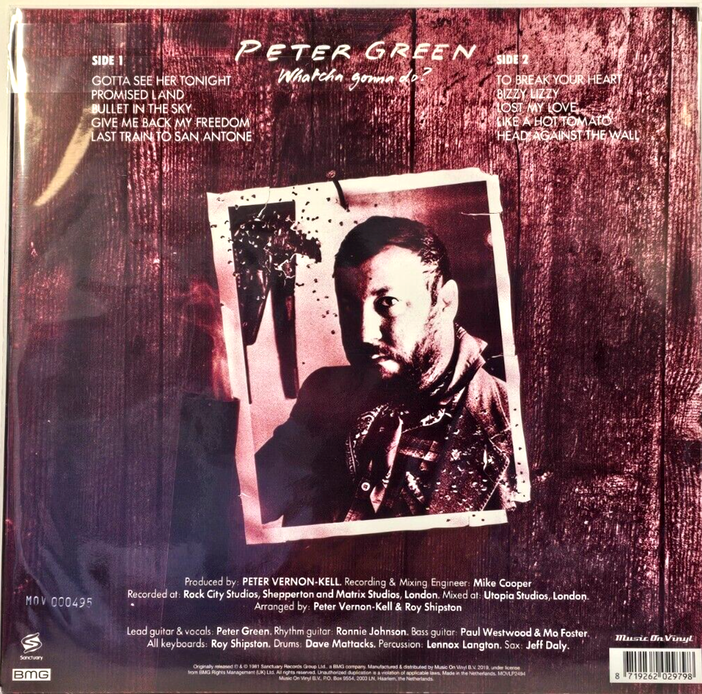 Peter Green Whatcha Gonna Do? limited silver numbered LP Album vinyl record 2024
