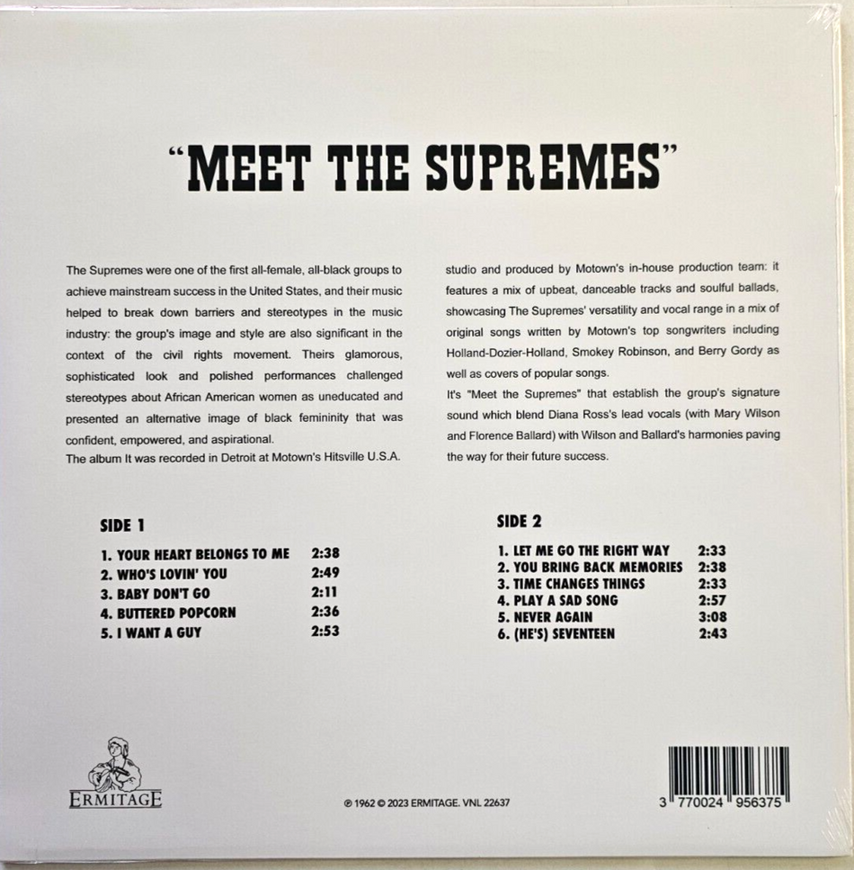 The Supremes Meet The Supremes LP Album Reissue Remastered Clear vinyl record