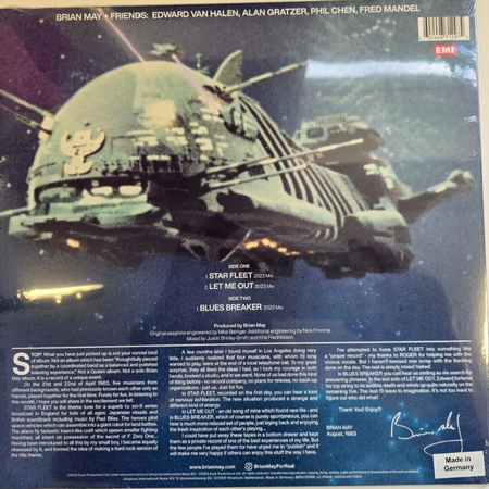 Brian May Star Fleet Project  LP mini  Album vinyl record 2023 on EMI Blues Rock