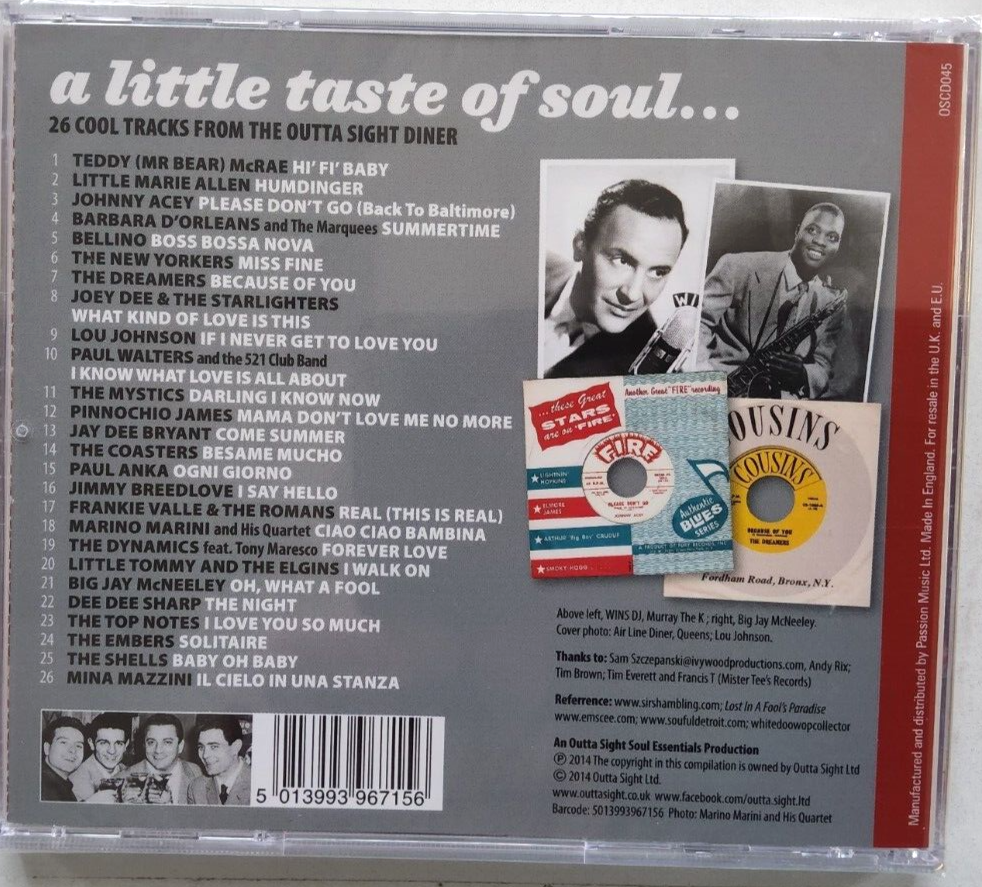 A Little Taste Of Soul From The Outta Sight Diner CD Album Soul blues funk 2014