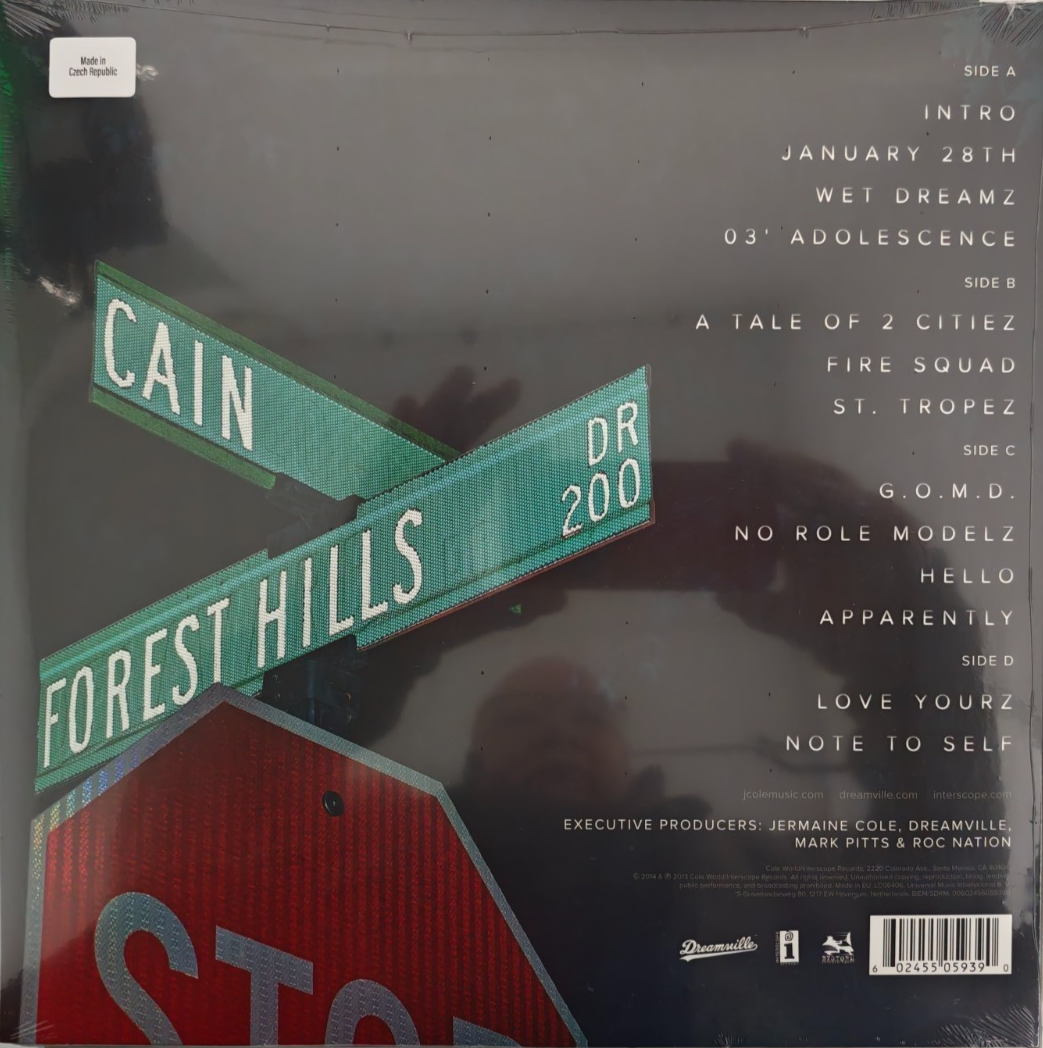 J. Cole 2014 Forest Hills LP Album vinyl record 2023 double LP Reissue