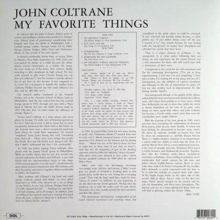 John Coltrane My Favorite Things LP Album vinyl record limited blue reissue 2017