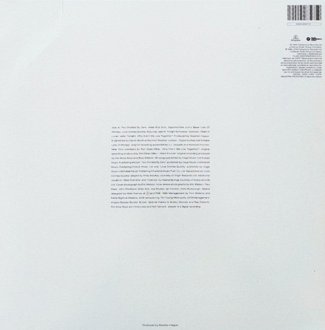 Pet Shop Boys Please LP Album vinyl record 2023 remastered reissue import