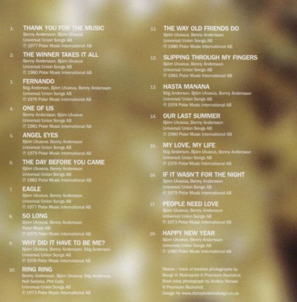 ABBA – Classic CD Album 2001 remastered reissue compilation on Spectrum music