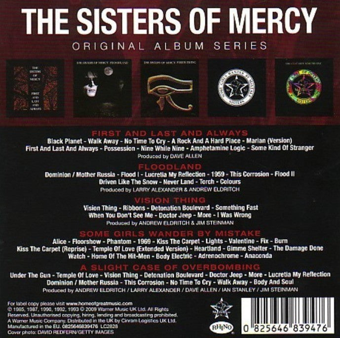 The Sisters Of Mercy Original Album Classics CD Boxset 5 Disc Set 2010 reissue