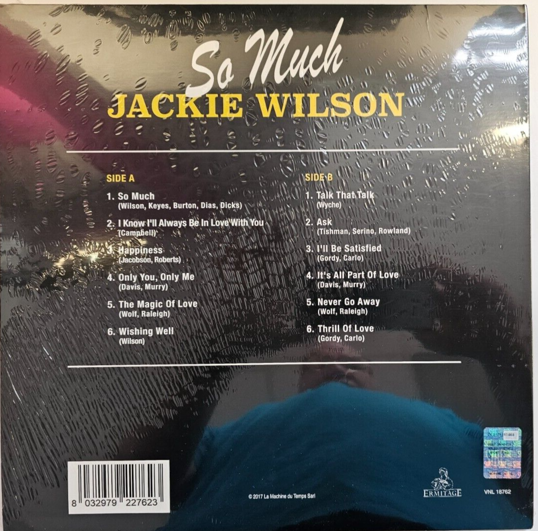 Jackie Wilson – So Much LP Album vinyl record 2021 remastered 180gram black soul