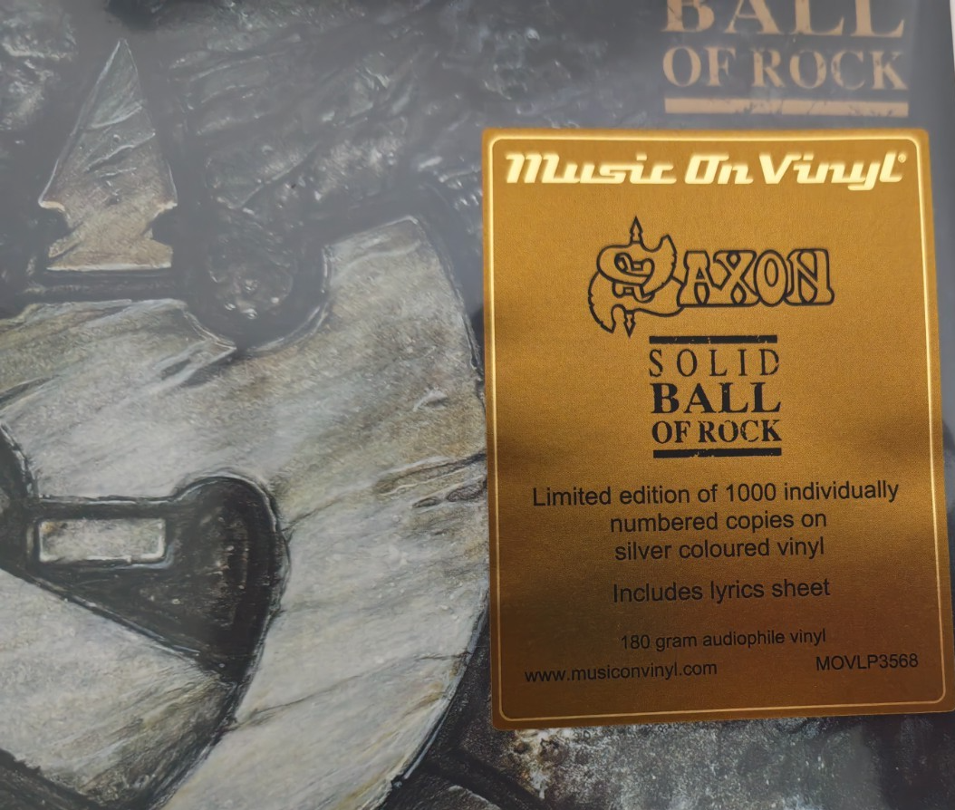 Saxon Solid Ball Of Rock LP Album vinyl record limited Silver numbered remaster