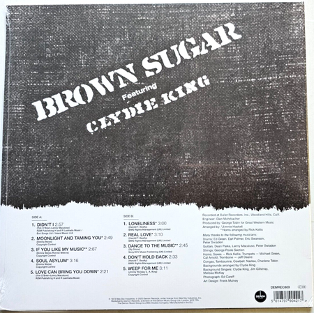 Brown Sugar Featuring Cyde King - Brown Sugar 2021 LP Album vinyl record NEW