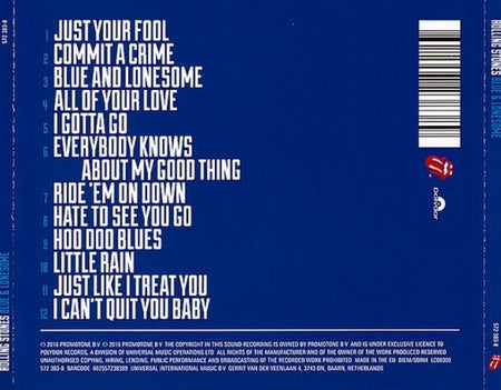 The Rolling Stones –Blue & Lonesome CD Album 2016 on Polydor