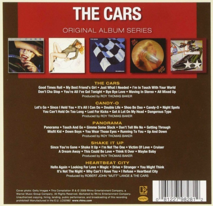 The Cars Original Album Series CD Boxset 5 Disc Set on Rhino Compilation 2012