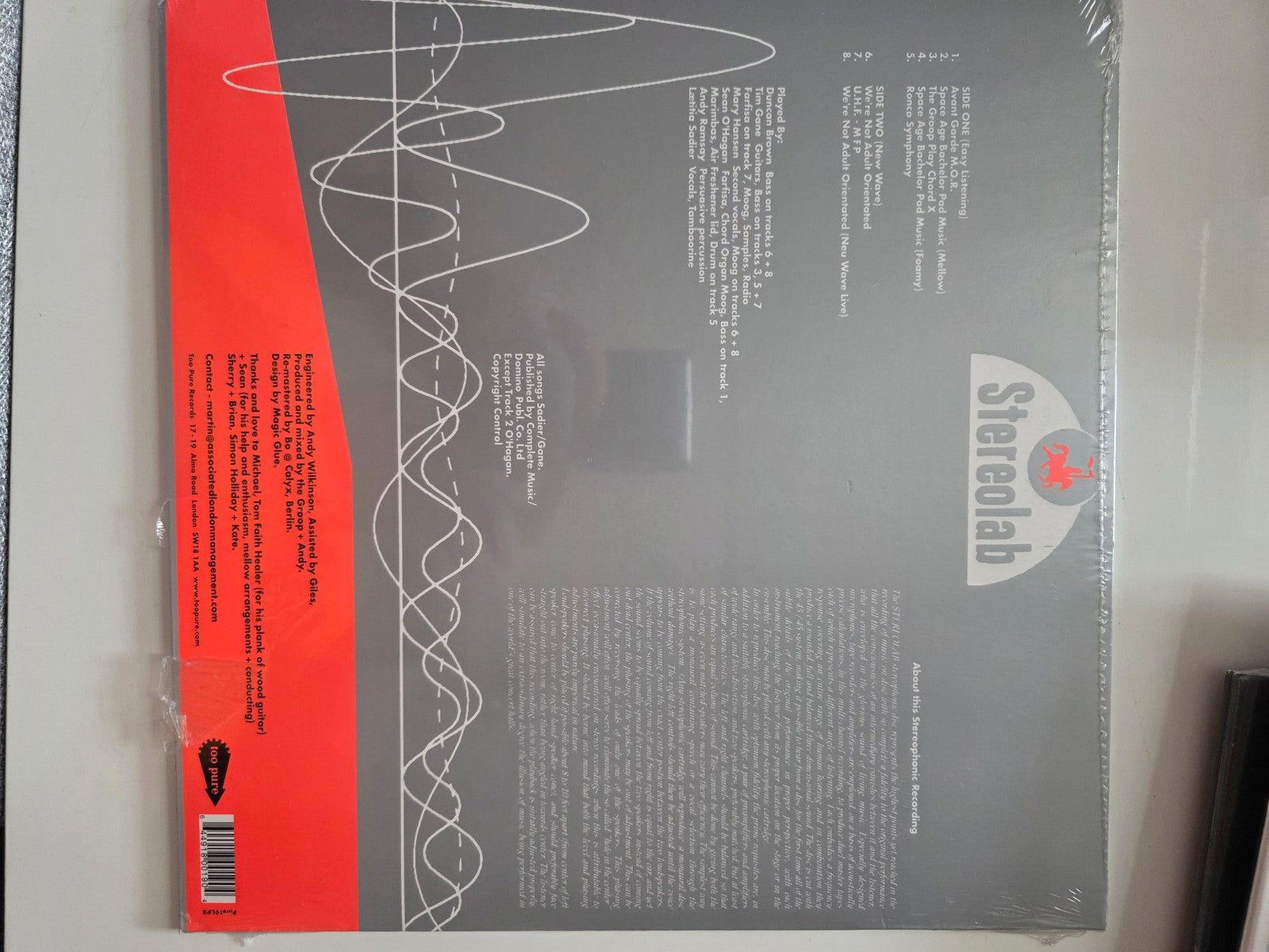 Stereolab Space Age Batchelor 8 Track Mini LP Vinyl Record Limited Ed clear  
