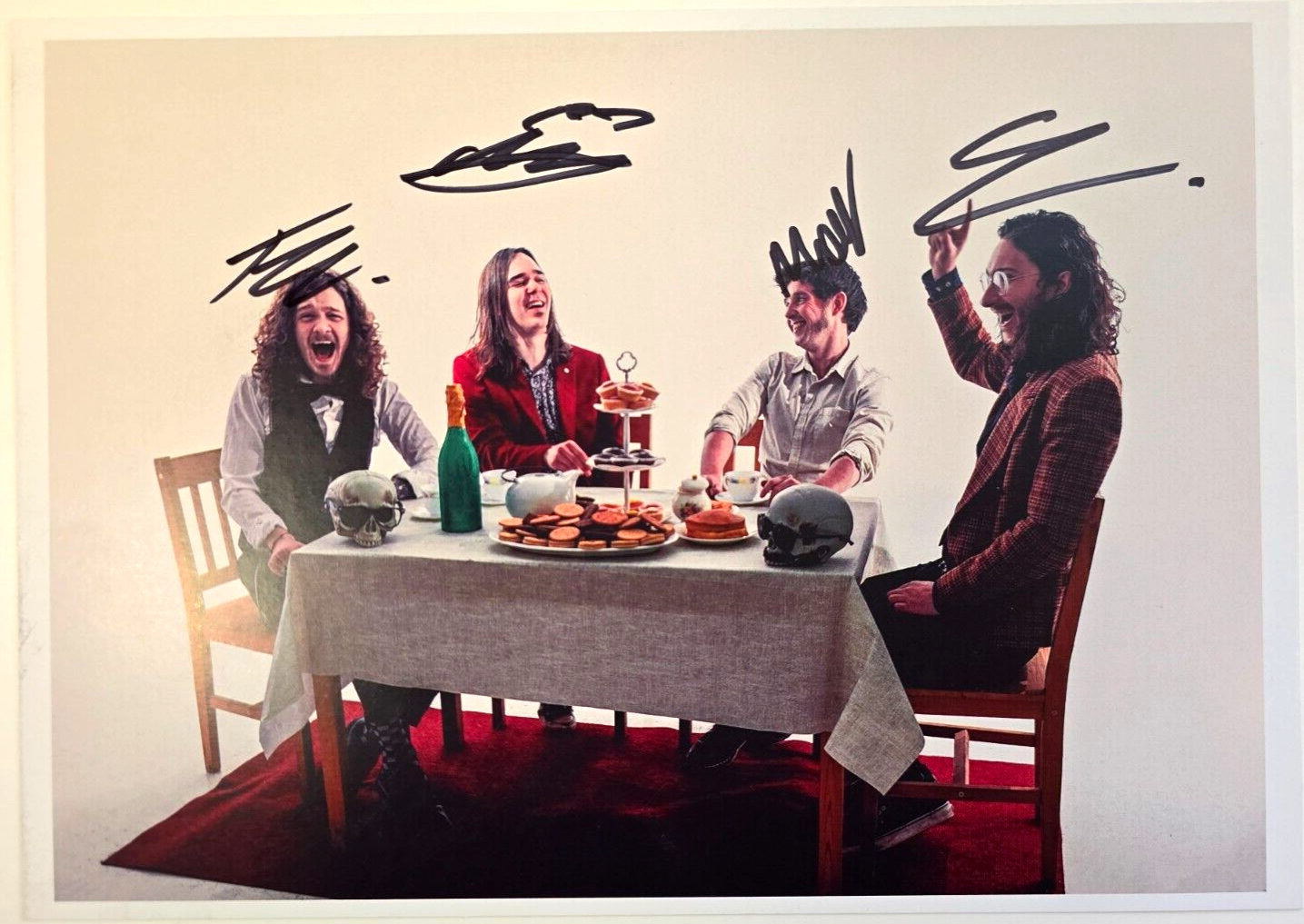 Mother Vulcher Hand Signed presentation size A4 print by Band Members