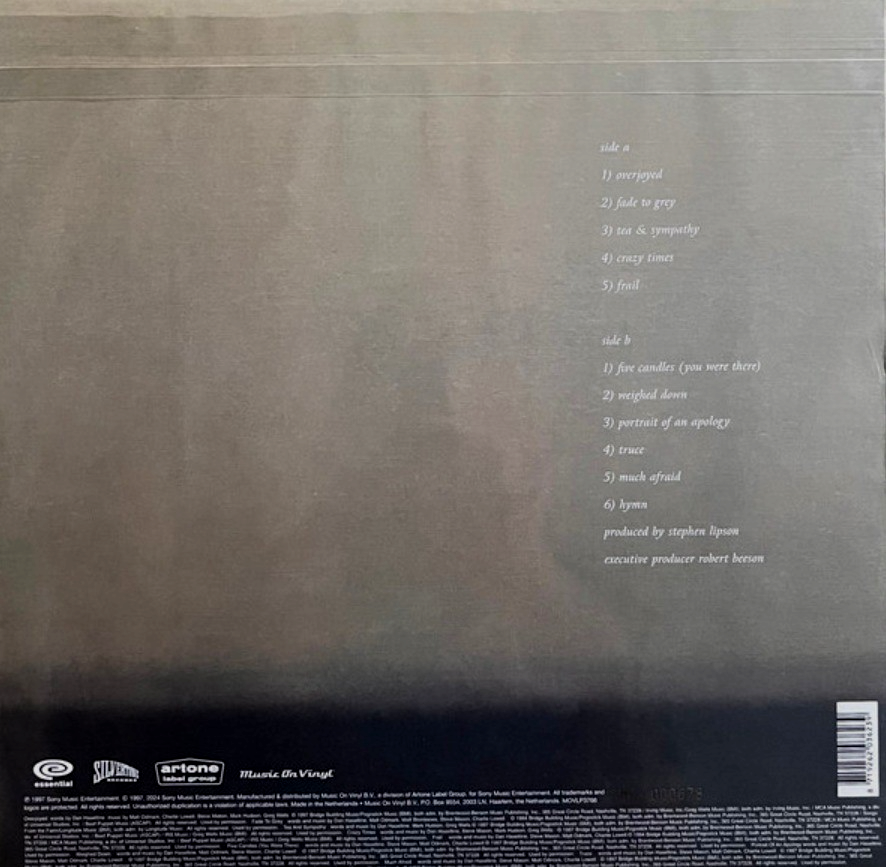 Jars Of Clay Much Afraid LP Album vinyl record 2024 numbered clear remastered