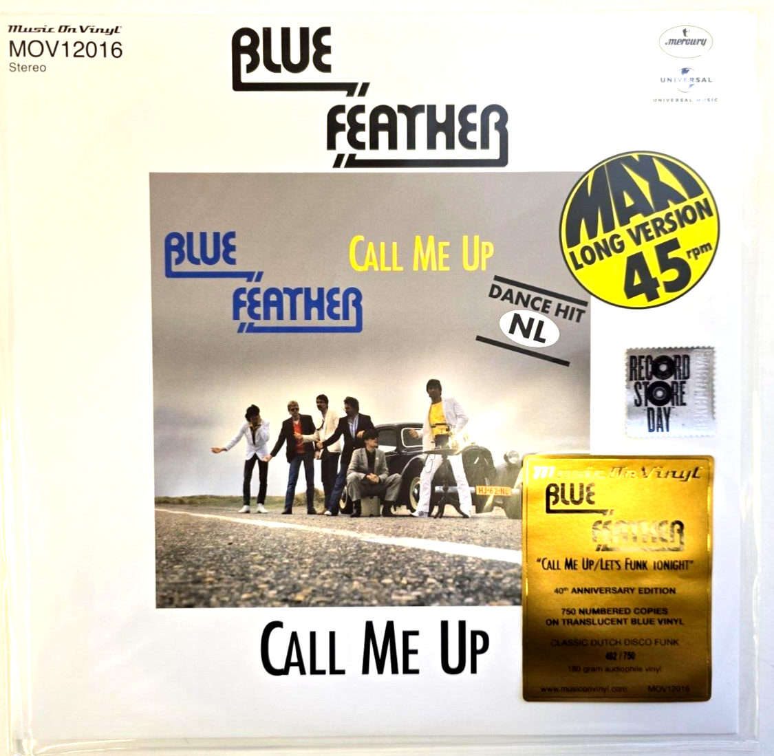 Blue Feather – Call Me Up / Let's Funk Tonight 12" vinyl record limited numbered