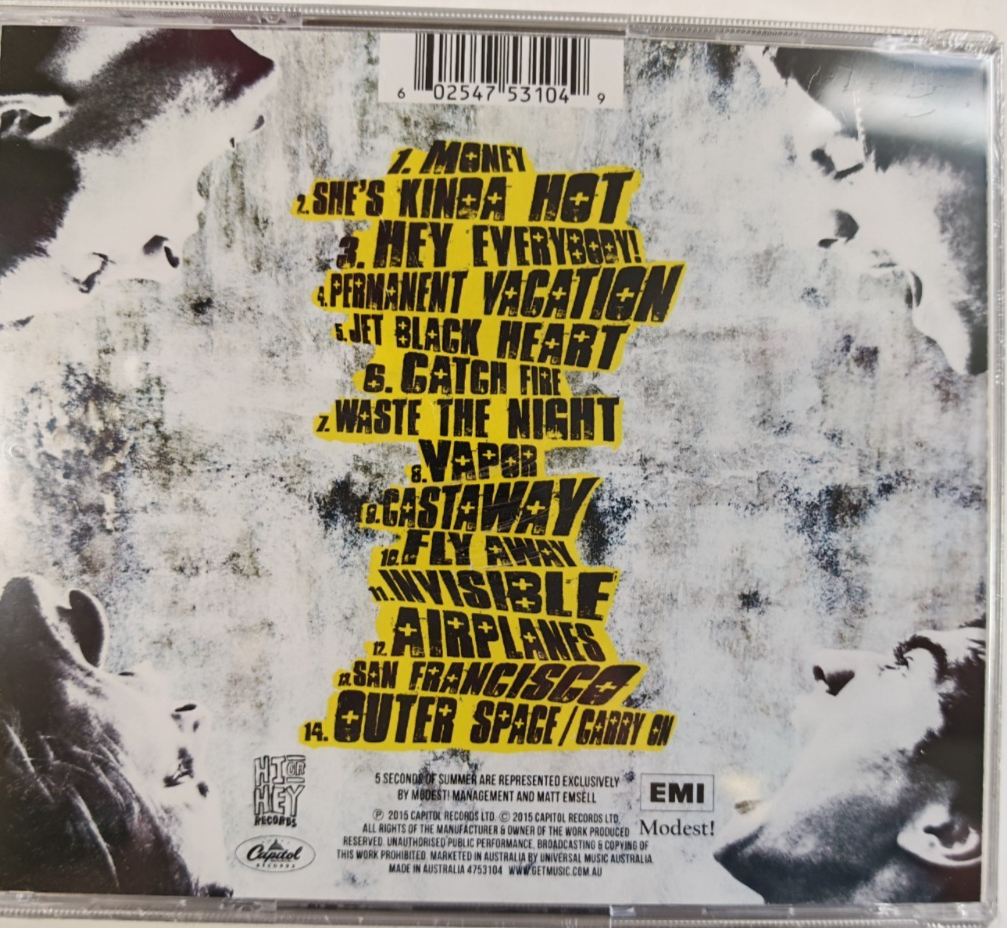 5 Seconds Of Summer – Sounds Good Feels Good CD Album 2015 on Hi Or Hey