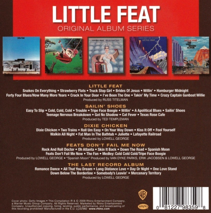 Little Feat Original Album Series Volume 2 CD Boxset 5 Disc Set on Warner 2009
