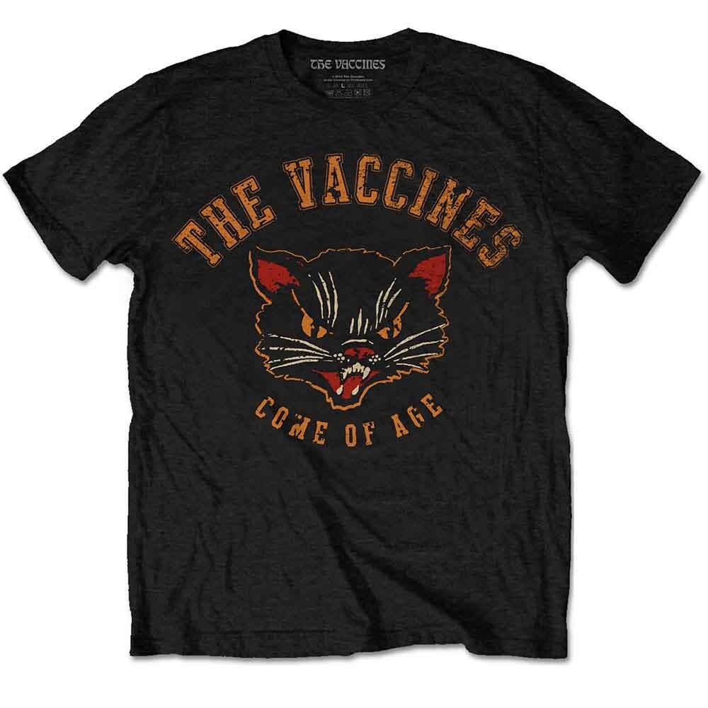 The Vaccines Unisex T-Shirt Cat black with Motif Size XXL Licensed Merch