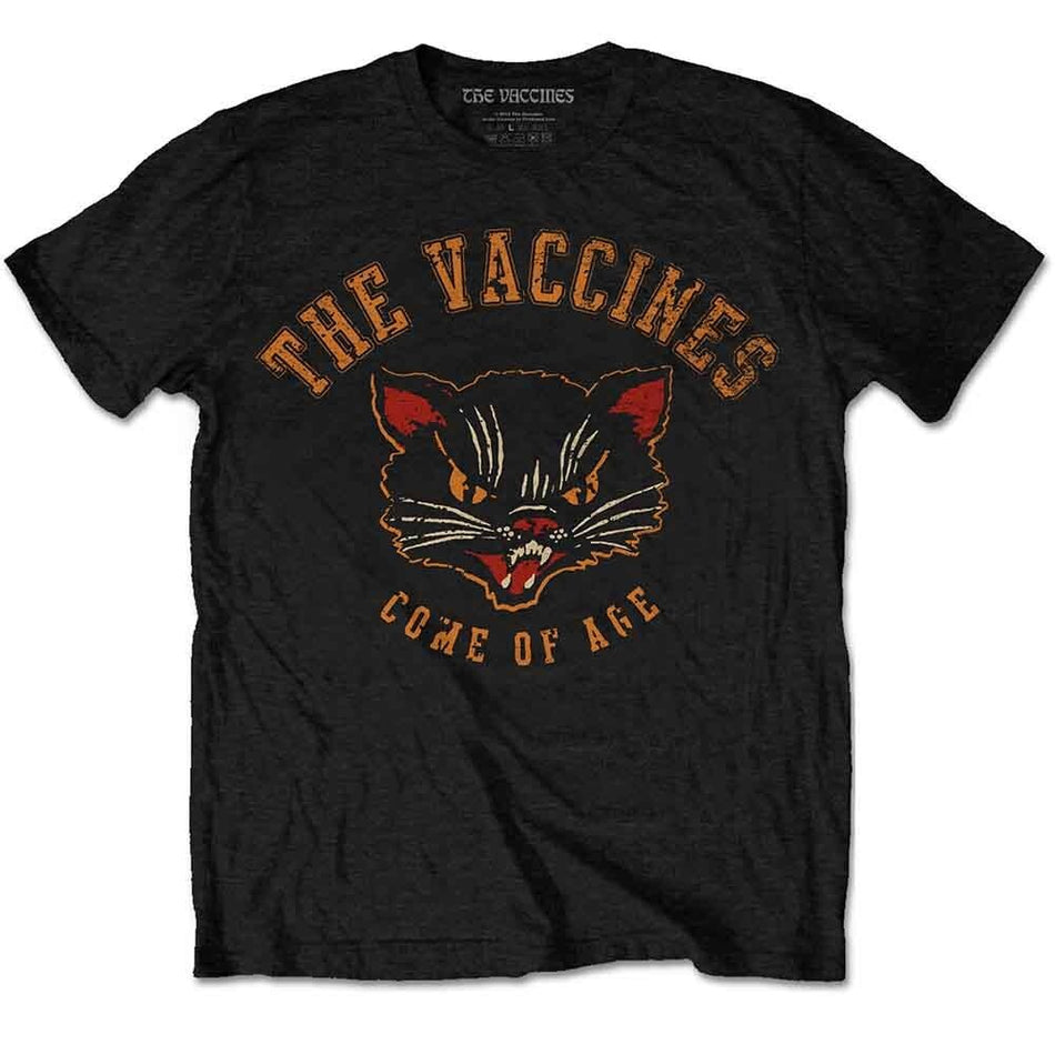 The Vaccines Unisex T-Shirt Cat black with Motif Size XXL Licensed Merch