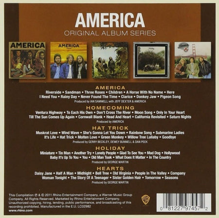 America Original Album Classics CD Boxset 5 Disc Set on Warner 2011 reissue