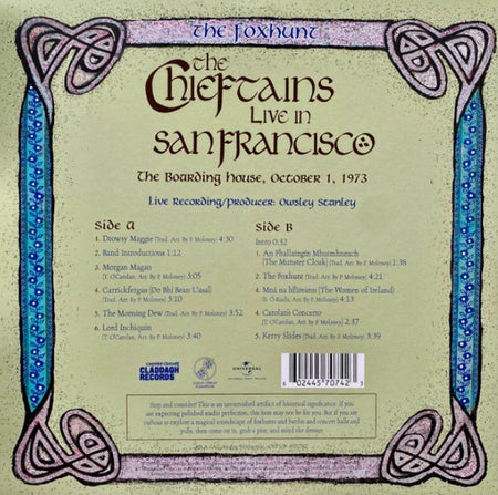 The Chieftains The Foxhunt San Francisco 1973 LP Album vinyl record 2022
