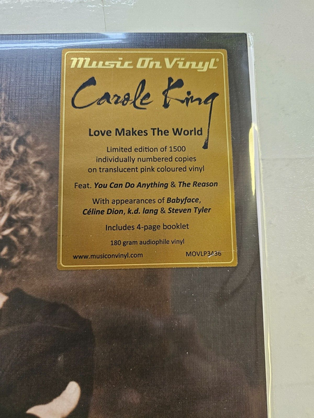 Carole King Love Makes The World Limited pink numbered LP Album vinyl record