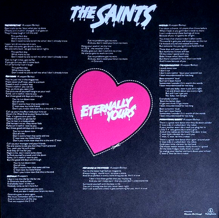 The Saints  Eternally Yours LP Album vinyl record 2025 reissue black  180 gram