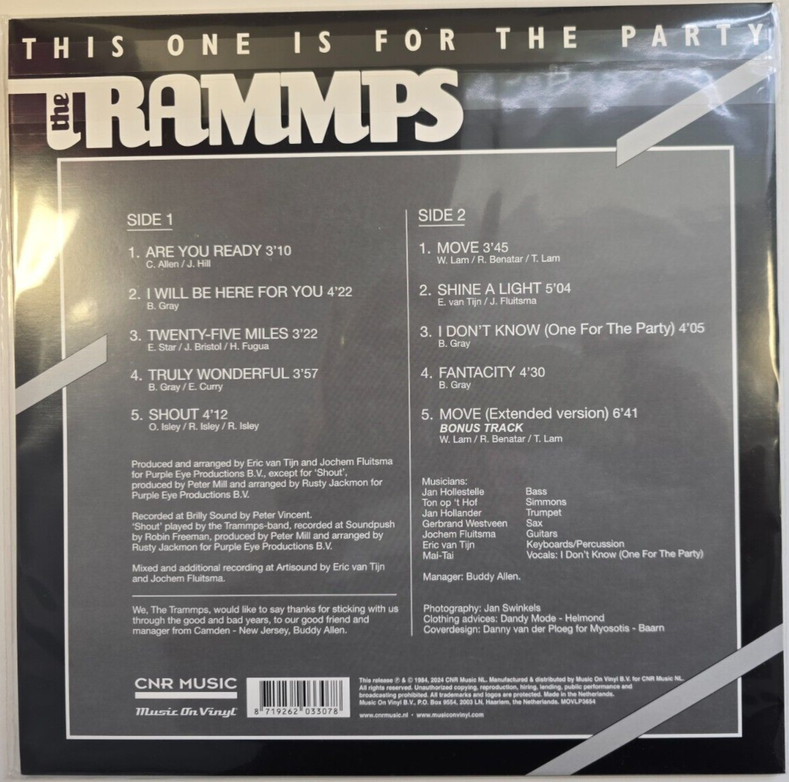 The Trammps This One Is For The Party LP Album vinyl record limited Red 180gram