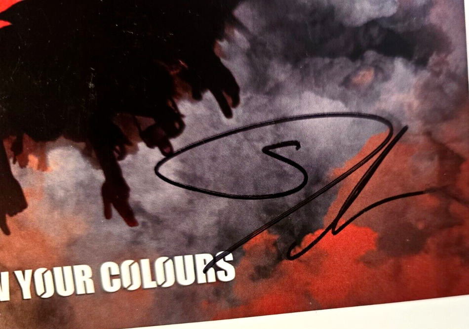 Scarlet Rebels HAND  Signed print size A4 on glossy print autographs by band