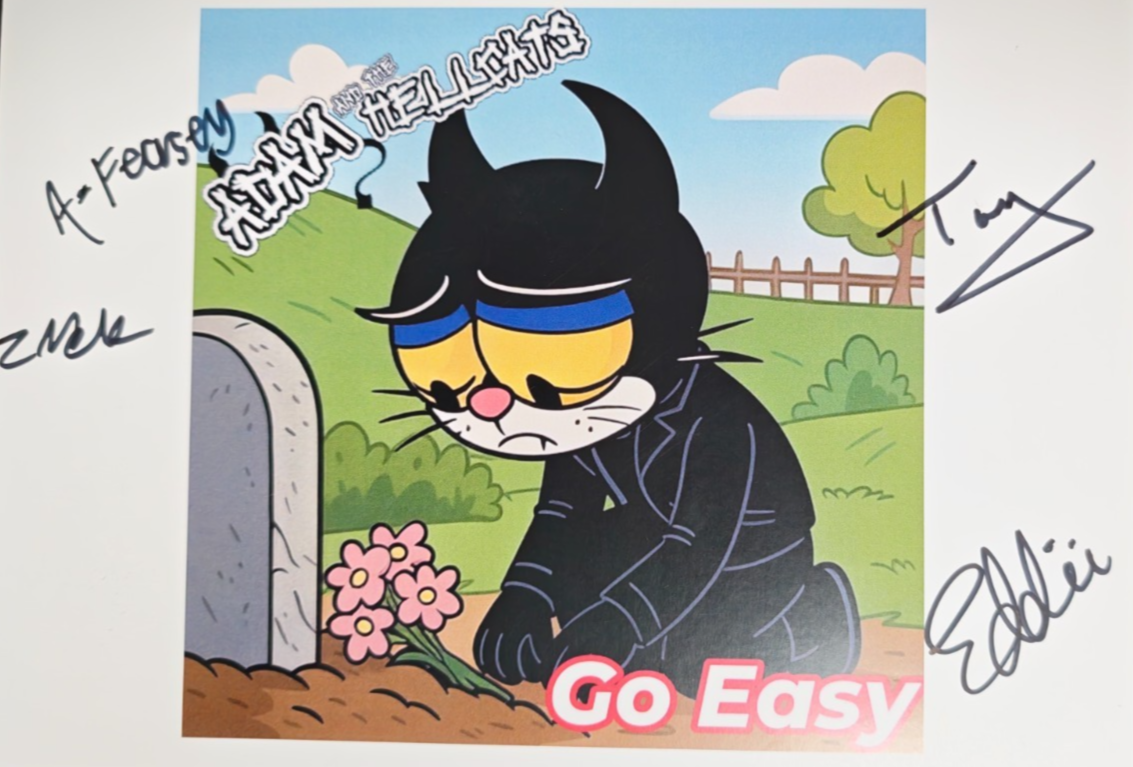 Adam and the Hellcats Hand-Signed Photograph Authentic Autographs size A4 print