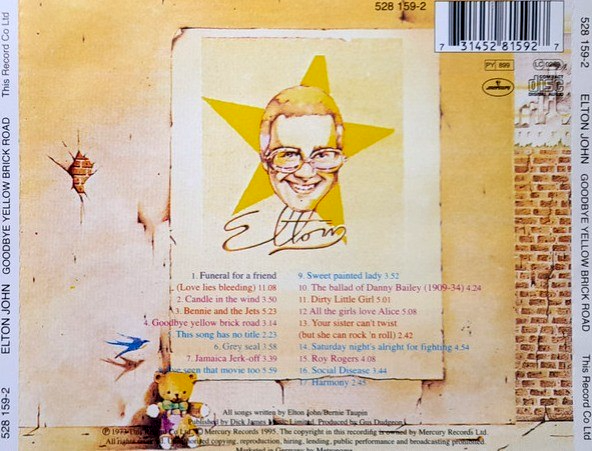 Elton John Goodbye Yellow Brick Road CD Album remastered on Mercury