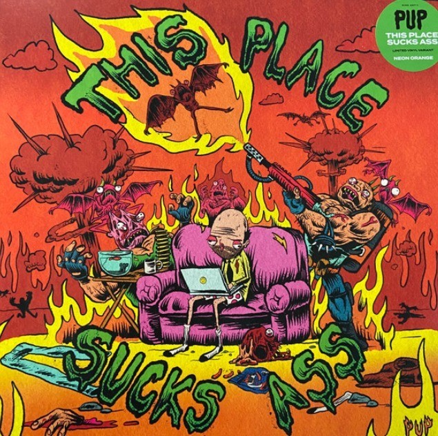 This Place Sucks Ass LP Album Vinyl Record limited Neon Orange Sealed Punk 2021