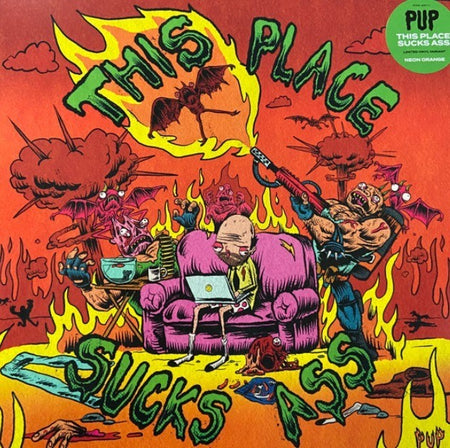 This Place Sucks Ass LP Album Vinyl Record limited Neon Orange Sealed Punk 2021