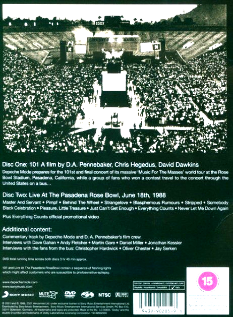 Depeche Mode – 101 DVD  Multichannel NTSC Reissue Stereo 2021 on Sony