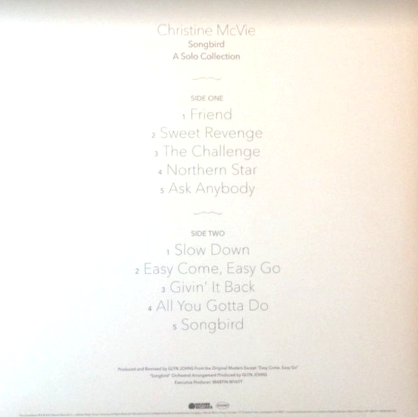 Christine McVie Songbird A Solo Collection P Album Vinyl record Limited Green