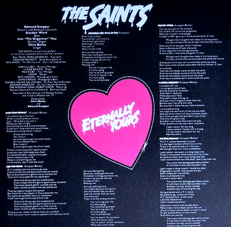 The Saints  Eternally Yours LP Album vinyl record 2025 reissue black  180 gram