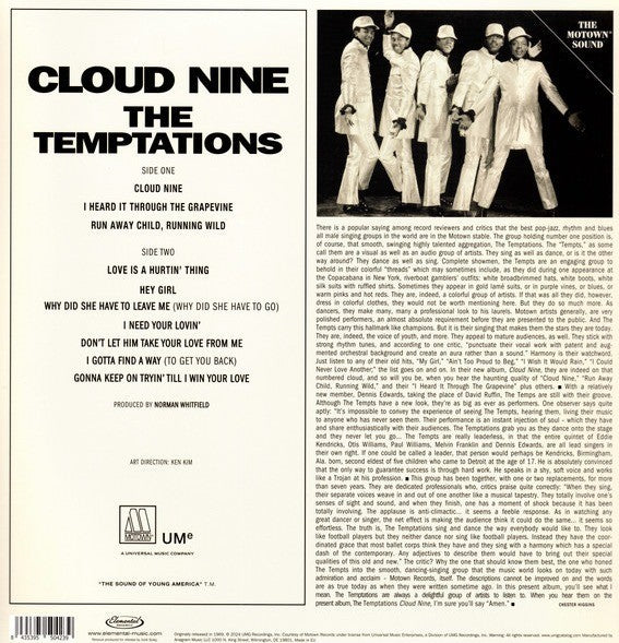 The Temptations Cloud Nine LP Album vinyl record 2024 limited reissue remastered