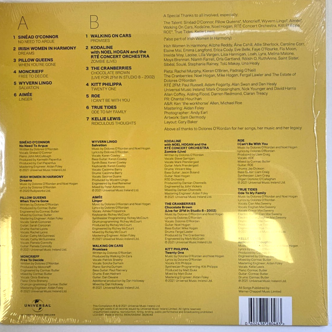 Salvation Inspired By The Cranberries For Pieta LP Album vinyl record V/A